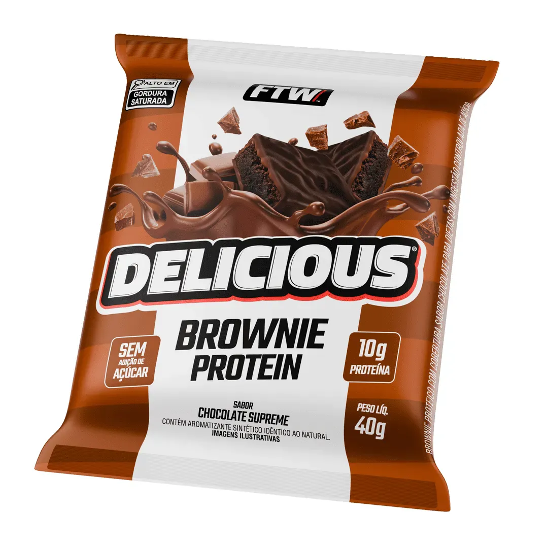 Brownie Proteico Delicious Sabor Chocolate Supreme 40g