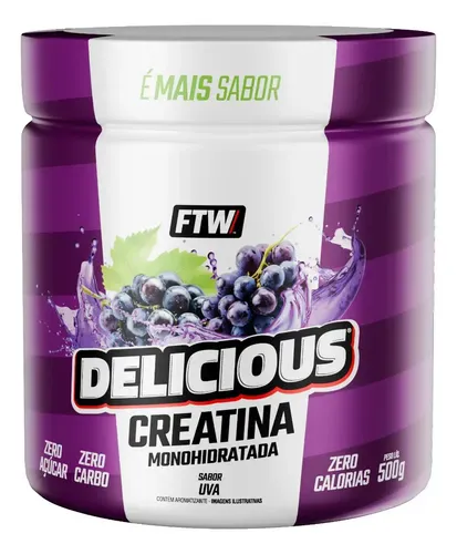 Delicious Creatina 500g Sabor Uva - Ftw