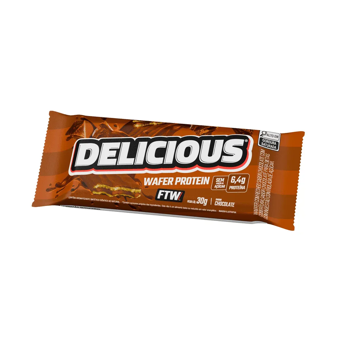 Wafer Protein Delicious Sabor Chocolate 30g