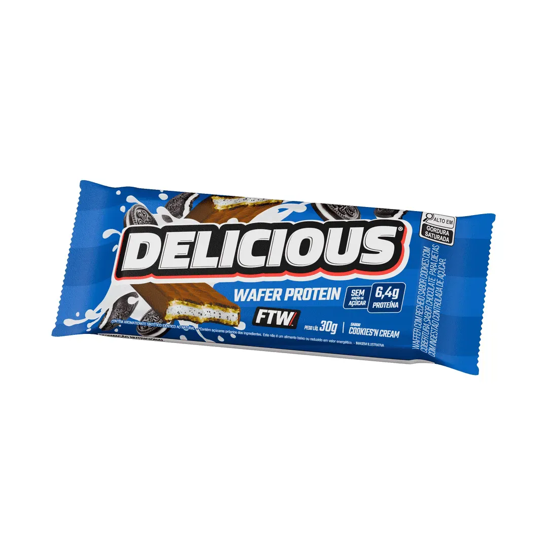 Wafer Protein Delicious Sabor Cookies'N Cream 30g