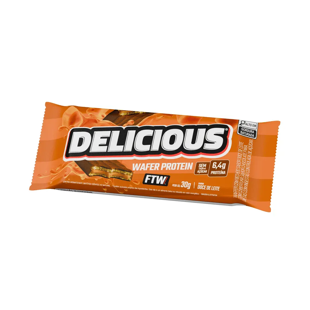Wafer Protein Delicious Sabor Doce de Leite 30g