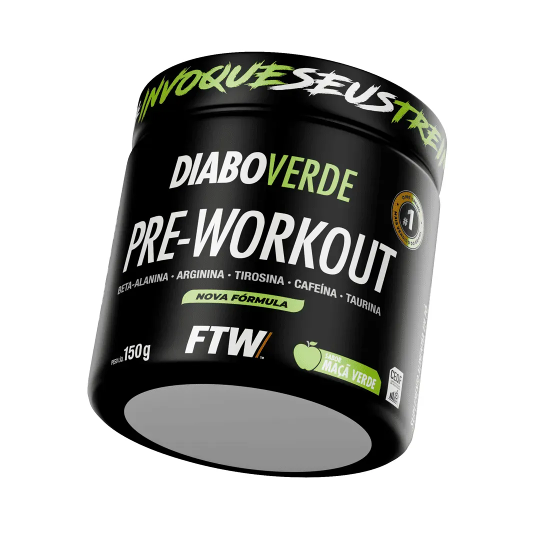 Pr�-Treino Diabo Verde Sabor Ma�� Verde 150g - FTW