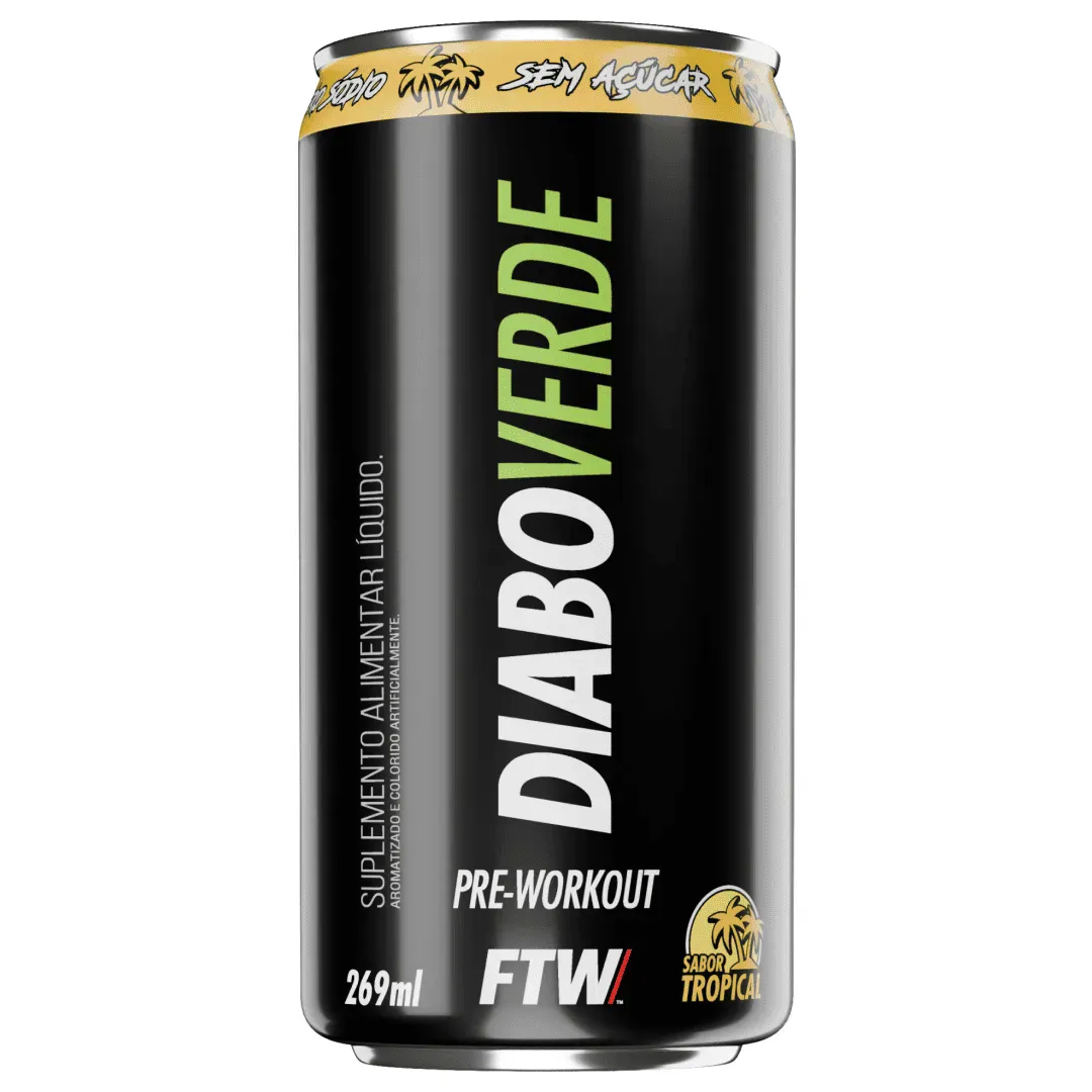 Energ�tico Pr�-Treino Diabo Verde Tropical Lata 269ml