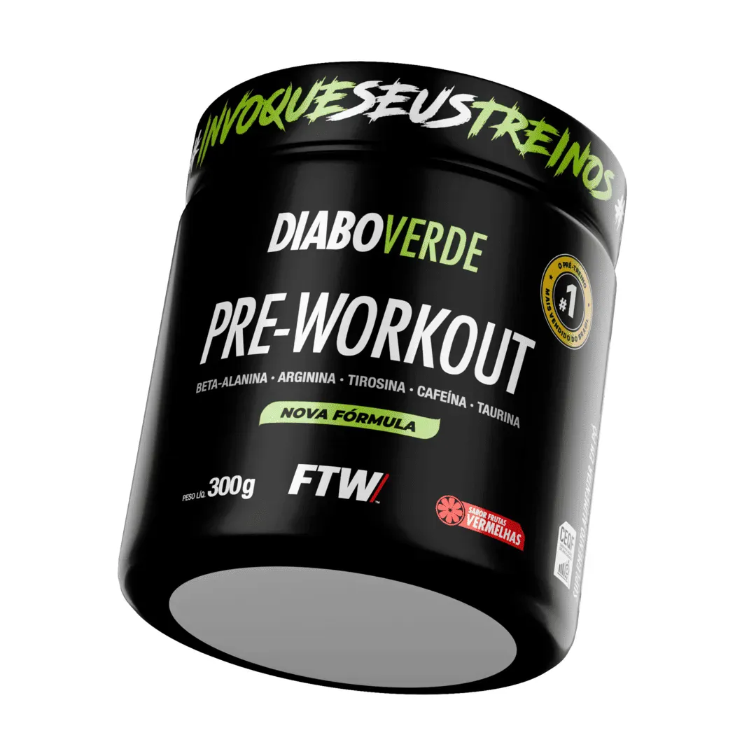Pr�-Treino Diabo Verde Frutas Vermelhas 300g - FTW