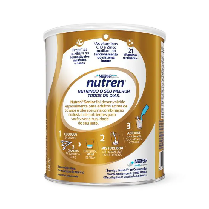 NUTREN Senior P Sem Sabor - Lata 740g