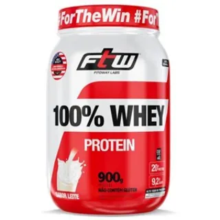 100% Whey Protein Sabor Leite Fitoway Pote 900g
